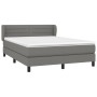 Box spring bed with dark gray fabric mattress 140x190 cm by vidaXL, Beds and slatted bases - Ref: Foro24-3126318, Price: 477,...