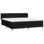 Box spring bed with black fabric mattress 160x200 cm by vidaXL, Beds and slatted bases - Ref: Foro24-3126655, Price: 489,99 €...