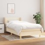 Cama box spring con colchón tela color crema 100x200 cm de vidaXL, Camas y somieres - Ref: Foro24-3126706, Precio: 334,36 €, ...