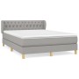 Box spring bed with light gray fabric mattress 140x200 cm by vidaXL, Beds and slatted bases - Ref: Foro24-3127045, Price: 447...