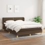 Cama box spring con colchón tela marrón oscuro 140x200 cm de vidaXL, Camas y somieres - Ref: Foro24-3126728, Precio: 425,12 €...