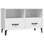 Glossy white plywood TV cabinet 80x36x50 cm by vidaXL, TV Furniture - Ref: Foro24-812597, Price: 66,70 €, Discount: %