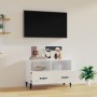 Glossy white plywood TV cabinet 80x36x50 cm by vidaXL, TV Furniture - Ref: Foro24-812597, Price: 66,70 €, Discount: %