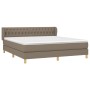 Box spring bed with taupe gray fabric mattress 180x200 cm by vidaXL, Beds and slatted bases - Ref: Foro24-3127065, Price: 574...