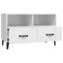 Glossy white plywood TV cabinet 80x36x50 cm by vidaXL, TV Furniture - Ref: Foro24-812597, Price: 66,70 €, Discount: %