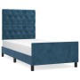 Dark blue velvet bed frame with headboard 80x200 cm by vidaXL, Beds and slatted bases - Ref: Foro24-3125908, Price: 168,99 €,...