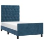 Dark blue velvet bed frame with headboard 80x200 cm by vidaXL, Beds and slatted bases - Ref: Foro24-3125908, Price: 168,99 €,...