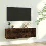 Mueble de TV madera contrachapada roble ahumado 100x30x30 cm de vidaXL, Muebles TV - Ref: Foro24-815096, Precio: 38,22 €, Des...