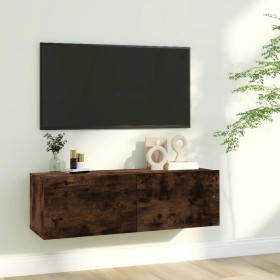 Mueble de TV madera contrachapada roble ahumado 100x30x30 cm de vidaXL, Muebles TV - Ref: Foro24-815096, Precio: 31,15 €, Des...