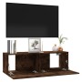 TV stand made of smoked oak plywood, 100x30x30 cm by vidaXL, TV Furniture - Ref: Foro24-815096, Price: 31,99 €, Discount: %