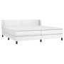 Box spring bed with white synthetic leather mattress 200x200 cm by vidaXL, Beds and slatted bases - Ref: Foro24-3127212, Pric...