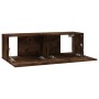 TV stand made of smoked oak plywood, 100x30x30 cm by vidaXL, TV Furniture - Ref: Foro24-815096, Price: 31,99 €, Discount: %