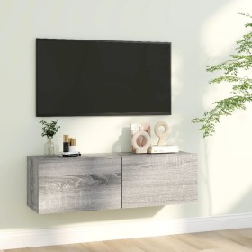 Sonoma gray plywood TV cabinet 100x30x30 cm by vidaXL, TV Furniture - Ref: Foro24-815097, Price: 38,99 €, Discount: %