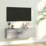 Sonoma gray plywood TV cabinet 100x30x30 cm by vidaXL, TV Furniture - Ref: Foro24-815097, Price: 40,91 €, Discount: %