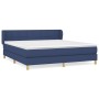 Box spring bed with blue fabric mattress 160x200 cm by vidaXL, Beds and slatted bases - Ref: Foro24-3126819, Price: 490,67 €,...