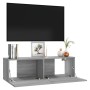 Sonoma gray plywood TV cabinet 100x30x30 cm by vidaXL, TV Furniture - Ref: Foro24-815097, Price: 40,91 €, Discount: %