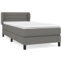 Cama box spring con colchón tela gris oscuro 80x200 cm de vidaXL, Camas y somieres - Ref: Foro24-3126278, Precio: 282,21 €, D...