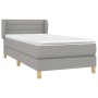 Box spring bed with light gray fabric mattress 80x200 cm by vidaXL, Beds and slatted bases - Ref: Foro24-3126837, Price: 274,...