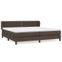 Box spring bed with brown synthetic leather mattress 200x200 cm by vidaXL, Beds and slatted bases - Ref: Foro24-3127274, Pric...