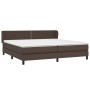 Box spring bed with brown synthetic leather mattress 200x200 cm by vidaXL, Beds and slatted bases - Ref: Foro24-3127274, Pric...