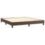 Box spring bed with brown synthetic leather mattress 200x200 cm by vidaXL, Beds and slatted bases - Ref: Foro24-3127274, Pric...