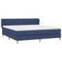 Boxspringbett mit blauer Stoffmatratze 160x200 cm von vidaXL, Betten und Lattenroste - Ref: Foro24-3127059, Preis: 515,99 €, ...