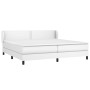 Box spring bed with white synthetic leather mattress 200x200 cm by vidaXL, Beds and slatted bases - Ref: Foro24-3127272, Pric...