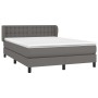 Box spring bed with gray synthetic leather mattress 140x200 cm by vidaXL, Beds and slatted bases - Ref: Foro24-3127317, Price...