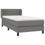 Box spring bed with dark gray fabric mattress 90x200 cm by vidaXL, Beds and slatted bases - Ref: Foro24-3126294, Price: 303,9...