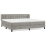 Box spring bed with light gray velvet mattress 200x200 cm by vidaXL, Beds and slatted bases - Ref: Foro24-3127751, Price: 611...