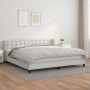 Box spring bed with white synthetic leather mattress 200x200 cm by vidaXL, Beds and slatted bases - Ref: Foro24-3127332, Pric...