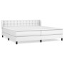 Cama box spring con colchón cuero sintético blanco 200x200 cm de vidaXL, Camas y somieres - Ref: Foro24-3127332, Precio: 628,...