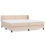 Cama box spring con colchón cuero sintético capuchino 200x200cm de vidaXL, Camas y somieres - Ref: Foro24-3127276, Precio: 61...