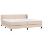 Cama box spring con colchón cuero sintético capuchino 200x200cm de vidaXL, Camas y somieres - Ref: Foro24-3127276, Precio: 61...