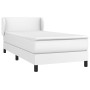 Box spring bed with white synthetic leather mattress 90x190 cm by vidaXL, Beds and slatted bases - Ref: Foro24-3127170, Price...