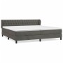 Box spring bed with dark gray velvet mattress 200x200 cm by vidaXL, Beds and slatted bases - Ref: Foro24-3127692, Price: 594,...