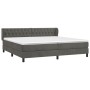 Box spring bed with dark gray velvet mattress 200x200 cm by vidaXL, Beds and slatted bases - Ref: Foro24-3127692, Price: 594,...