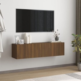 Mueble pared TV madera contrachapada roble marrón 120x30x30 cm de vidaXL, Muebles TV - Ref: Foro24-815101, Precio: 79,51 €, D...