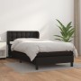 Box spring bed with black synthetic leather mattress 90x190 cm by vidaXL, Beds and slatted bases - Ref: Foro24-3127289, Price...