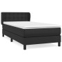 Box spring bed with black synthetic leather mattress 90x190 cm by vidaXL, Beds and slatted bases - Ref: Foro24-3127289, Price...