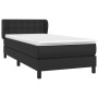 Box spring bed with black synthetic leather mattress 90x190 cm by vidaXL, Beds and slatted bases - Ref: Foro24-3127289, Price...