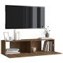 Mueble pared TV madera contrachapada roble marrón 120x30x30 cm de vidaXL, Muebles TV - Ref: Foro24-815101, Precio: 79,51 €, D...