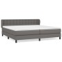 Cama box spring con colchón cuero sintético gris 200x200 cm de vidaXL, Camas y somieres - Ref: Foro24-3127335, Precio: 585,33...