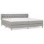 Cama box spring con colchón tela gris claro 200x200 cm de vidaXL, Camas y somieres - Ref: Foro24-3127069, Precio: 584,71 €, D...