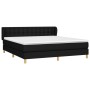 Cama box spring con colchón tela negro 180x200 cm de vidaXL, Camas y somieres - Ref: Foro24-3127143, Precio: 540,64 €, Descue...