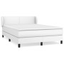 Box spring bed with white synthetic leather mattress 140x200cm by vidaXL, Beds and slatted bases - Ref: Foro24-3127194, Price...