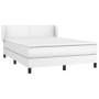 Box spring bed with white synthetic leather mattress 140x200cm by vidaXL, Beds and slatted bases - Ref: Foro24-3127194, Price...