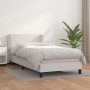 Box spring bed with white synthetic leather mattress 100x200 cm by vidaXL, Beds and slatted bases - Ref: Foro24-3127176, Pric...