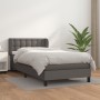 Cama box spring con colchón cuero sintético gris 80x200 cm de vidaXL, Camas y somieres - Ref: Foro24-3127281, Precio: 307,99 ...