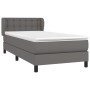 Cama box spring con colchón cuero sintético gris 80x200 cm de vidaXL, Camas y somieres - Ref: Foro24-3127281, Precio: 307,99 ...